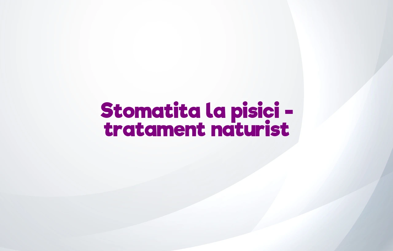 tratament naturist stomatita pisici